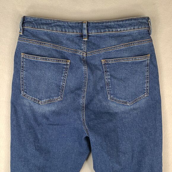 ASOS Women's Straight Jeans 34x30 (Measured 31x26) Denim Blue High Rise - Picture 6 of 10
